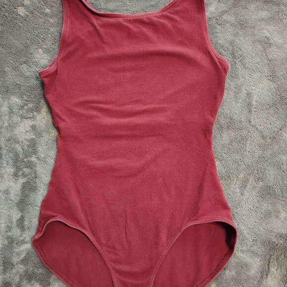 Capezio Cotton Tank Leotard - Adult Large - Burgundy - Picture 1 of 5